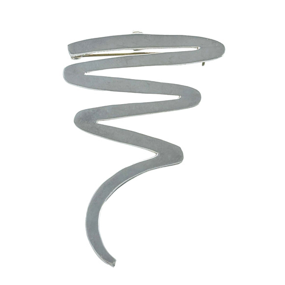 Southwest Taxco TC-84 Mexico Sterling Silver Squiggle Abstract Brooch Pendant - Picture 1 of 6